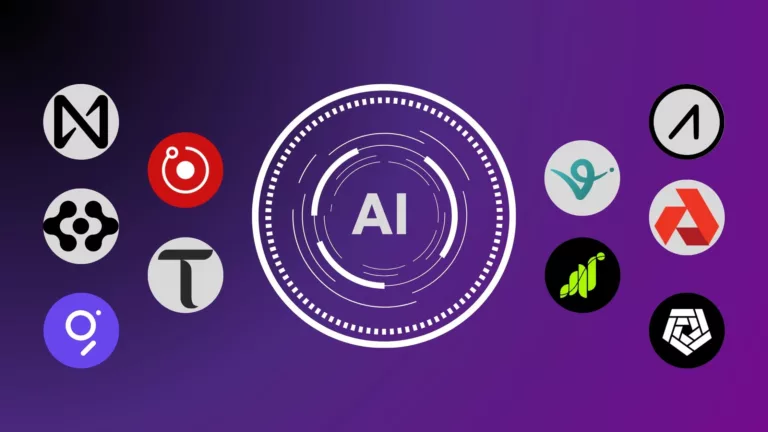 AI cryptocurrency tokens and blockchain technology with digital neural network visualization showing the convergence of artificial intelligence and crypto markets in 2026